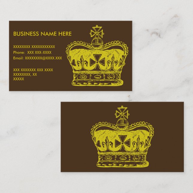 Royal Crown Graphic Business Card (Front/Back)