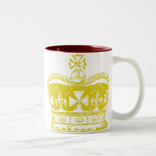 Royal Crown Graphic Two-Tone Coffee Mug (Right)