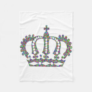 Royal Crown in patterns  Fleece Blanket