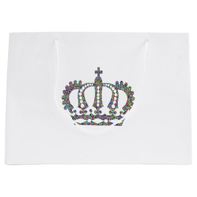 Royal Crown in patterns  Large Gift Bag (Front)