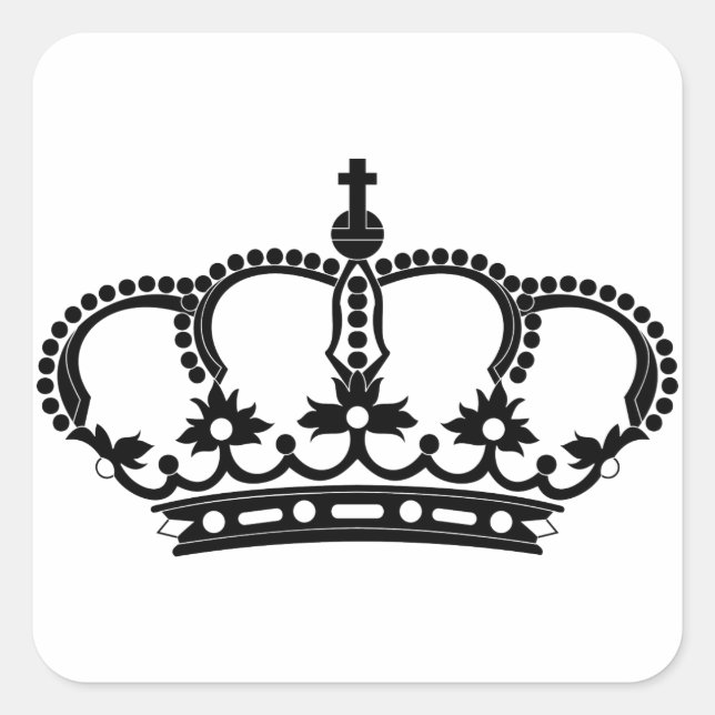 Royal Crown Prince King Square Sticker (Front)