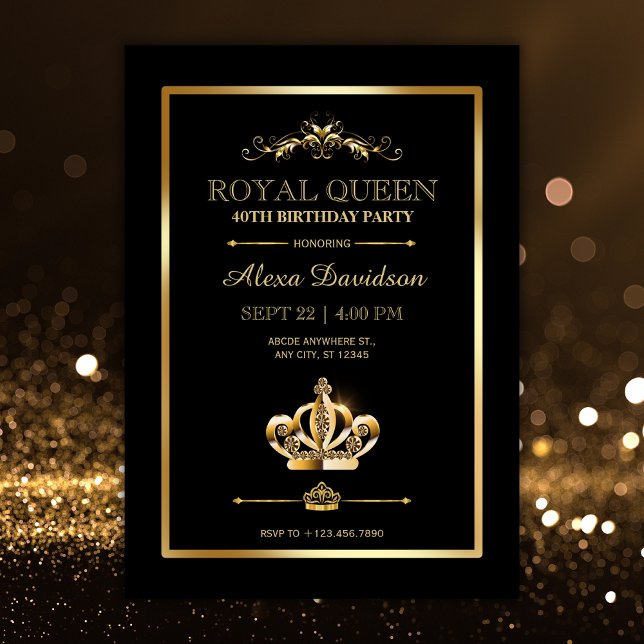Royal Crown Queen birthday Invitation (Creator Uploaded)