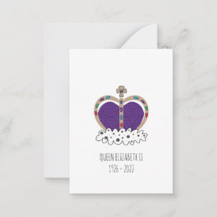 Royal Crown Queen Elizabeth II   Card