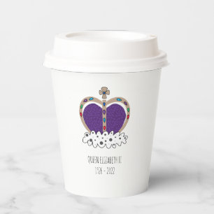 Royal Crown Queen Elizabeth Paper Cups