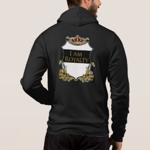 Royal Crown Shield Streetwear Luxury Gold Quote Hoodie