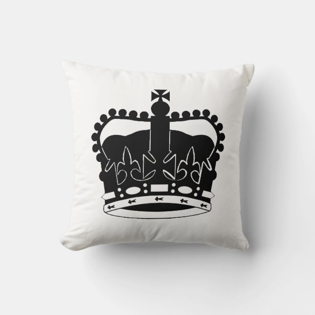 Royal Crown silhouette pillow Queen Elizabeth II (Front)
