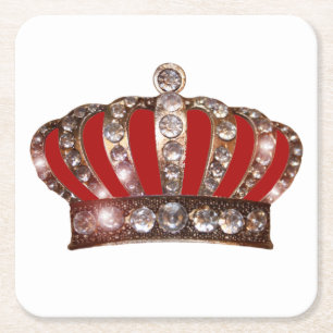 “Royal Crown” Square Paper Coaster