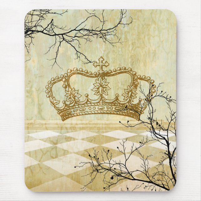 Royal Crown with Branches Mouse Mat (Front)