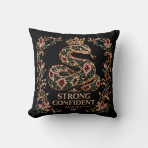 Royal Crystal Snake Luxury Design Cushion