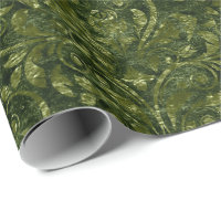 Royal Damask Crushed Velvet Woodland Deep Green