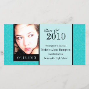 Royal Damask Graduation Announcement Photo Cards