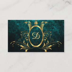 Royal Damask Turquoise Personalised Business Card