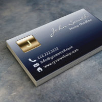 Royal Dark Metal Private Chauffeur Business Card