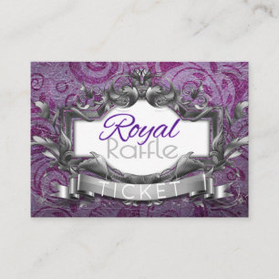Royal Diaper Raffle Purple & White Ethnic Princess Enclosure Card