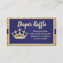 Royal Diaper Raffle Ticket for Baby Shower
