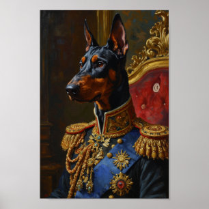 Royal Doberman Portrait Poster