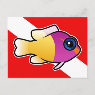 Royal Dottyback Dive Flag Postcard