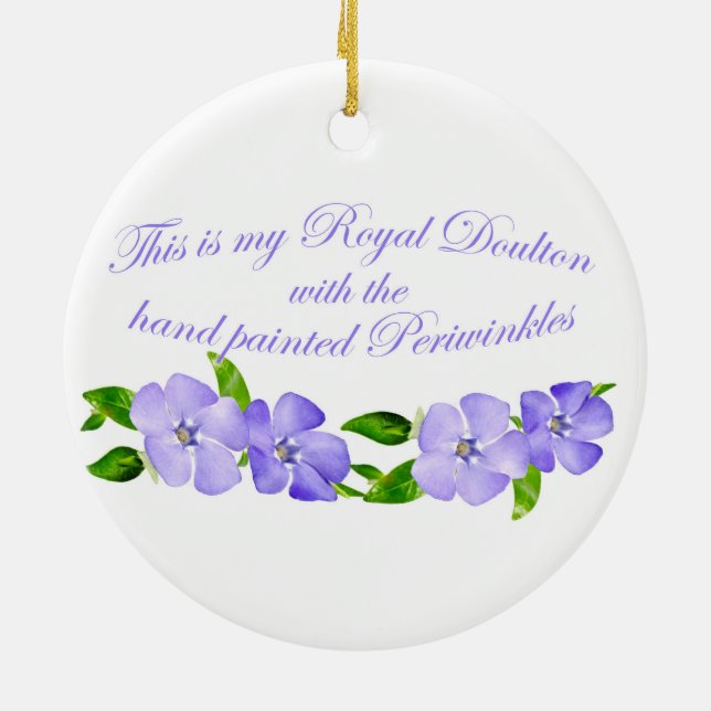 Royal Doulton Periwinkles Ceramic Tree Decoration (Back)