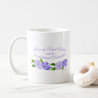Royal Doulton with Hand Painted Periwinkles Coffee Mug