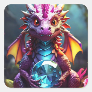 Royal Dragon  Square Sticker