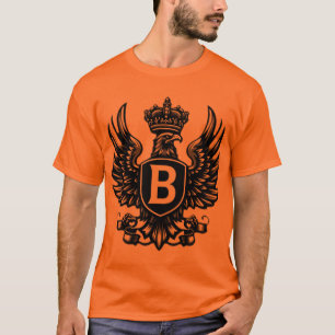 Royal Eagle Emblem with Crowned Letter B" T-Shirt