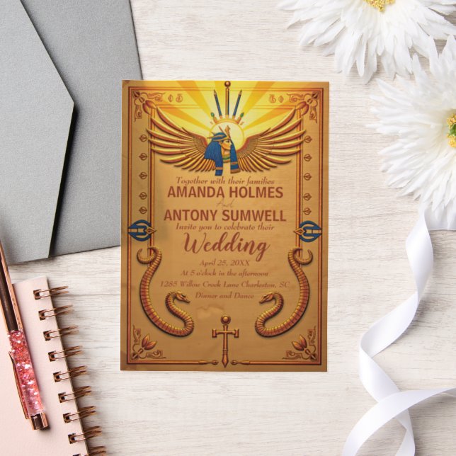 Royal Egyptian Civilisation Wedding Invitation (Wedding)