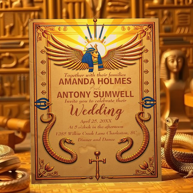 Royal Egyptian Wedding Invitation (Creator Uploaded)