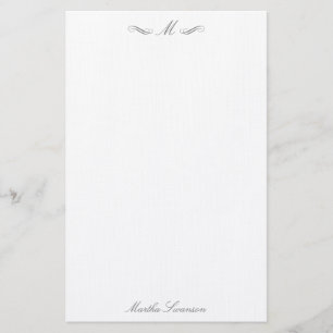 Royal Elegant Luxury Smokey Grey Personalised Stationery
