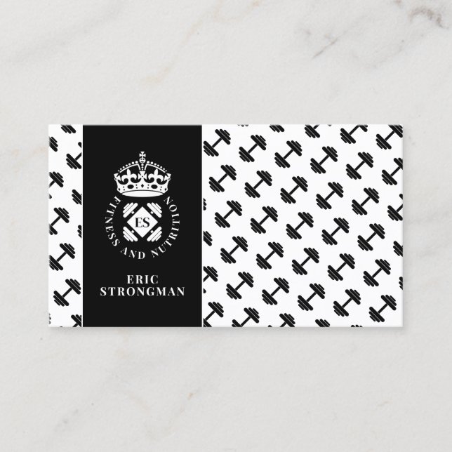 Royal elegant stylish fitness trainer business card (Front)