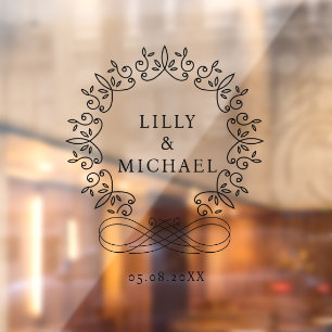Royal, Elegant, Wedding Window Cling