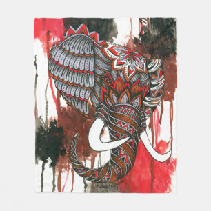 Royal Elephant Fleece Blanket