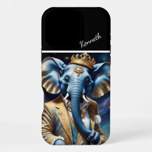 Royal Elephant Under The Stars iPhone 16 Pro Max Case