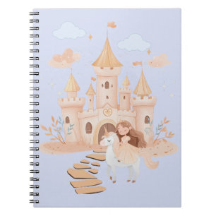 Royal Fantasy Art Tee – Princess & Unicorn Palace Notebook