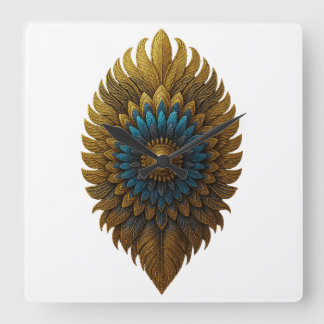 Royal Feather | Black & Gold Egyptian Wall Clock
