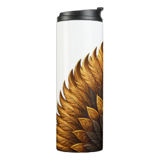 Royal Feather | Black & Gold Thermal Tumbler