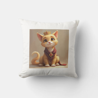 “Royal Feline Throne: The Majestic Cat Cushion” Cushion
