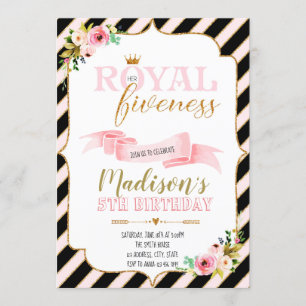 Royal fineness birthday party invitation