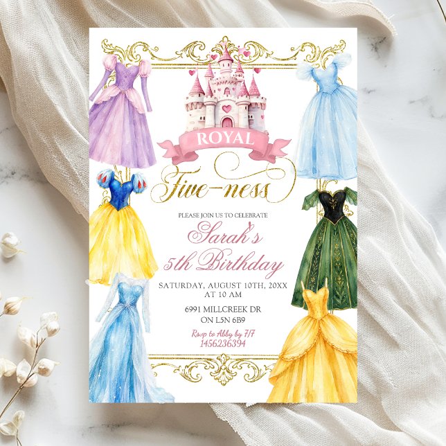 Royal Fiveness Birthday Party Invitation (Creator Uploaded)