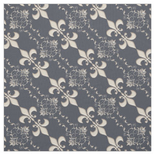 Royal, Fleur de Lis pattern Fabric