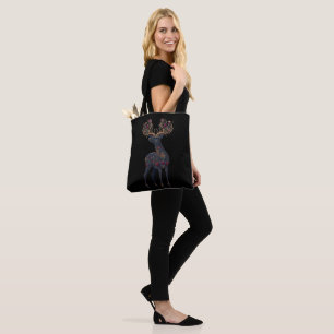 Royal floral cosmic Deer Tote Bag