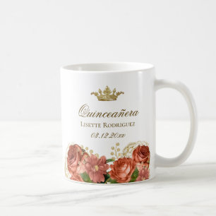 Royal Floral Quinceanera Coffee Mug