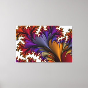 royal floral wrapped canvas