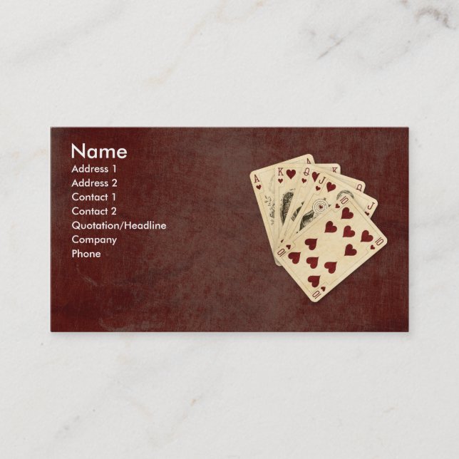 Royal Flush Business Card (Front)