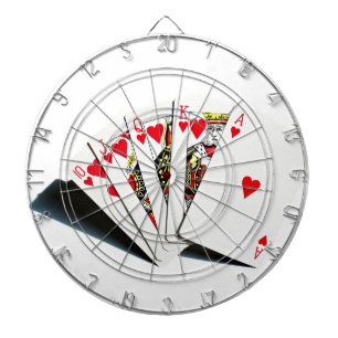 Royal Flush Hearts Dartboard
