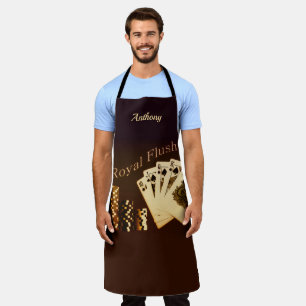 Royal Flush Poker Themed Personalised Apron