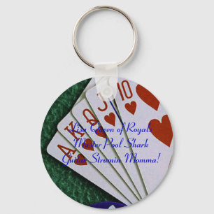 Royal Flush Queen Keychain