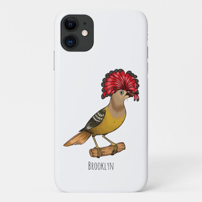 Royal flycatcher bird cartoon illustration  Case-Mate iPhone case (Back)