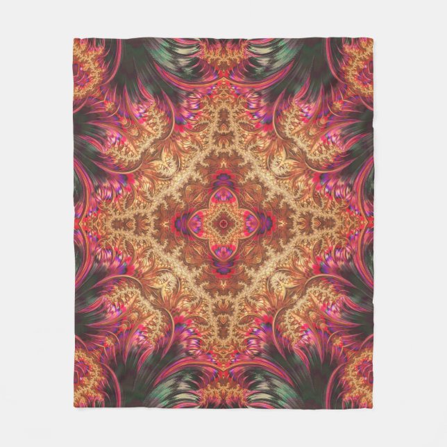 Royal Fractal |  Fleece Blanket (Front)