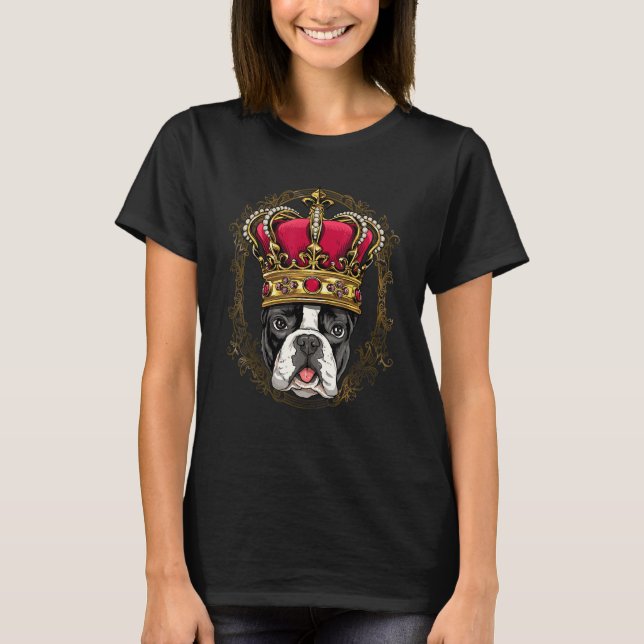 Royal French Bulldog King Queen Princess Frenchie  T-Shirt (Front)
