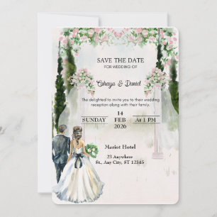 Royal Garden Save The Date Invitation